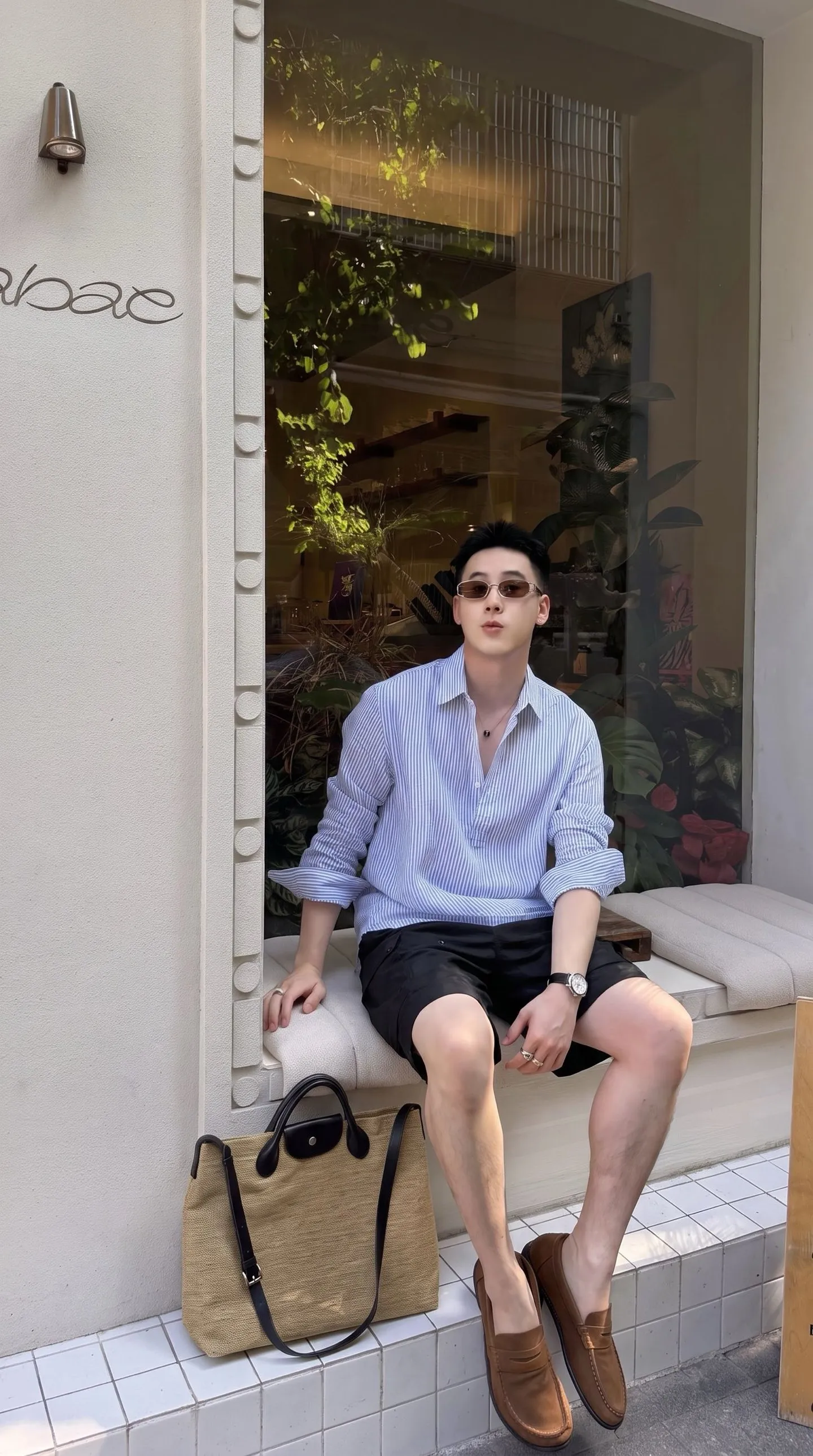 Louis Vuitton/Louis Vuitton hardware old flower plaid shorts